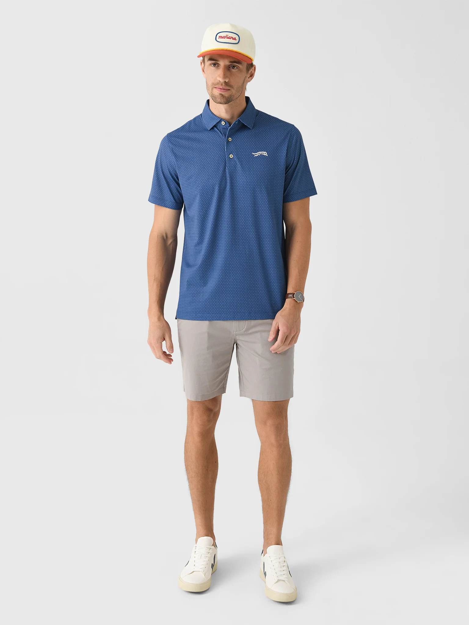 Sun Day Red Men's Heritage Cypress Multi Print Polo - Image 2
