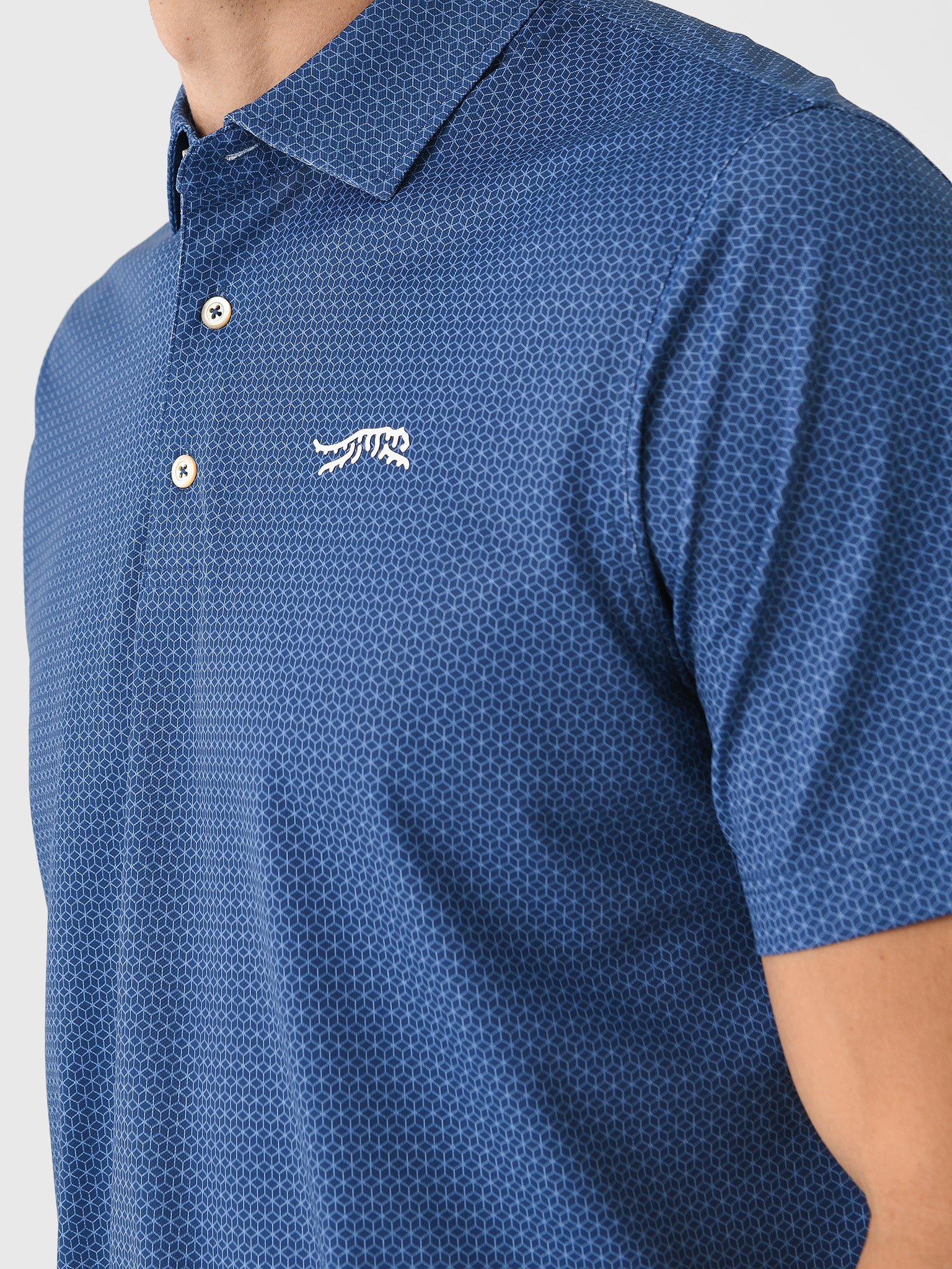 Sun Day Red Men's Heritage Cypress Multi Print Polo - Image 5