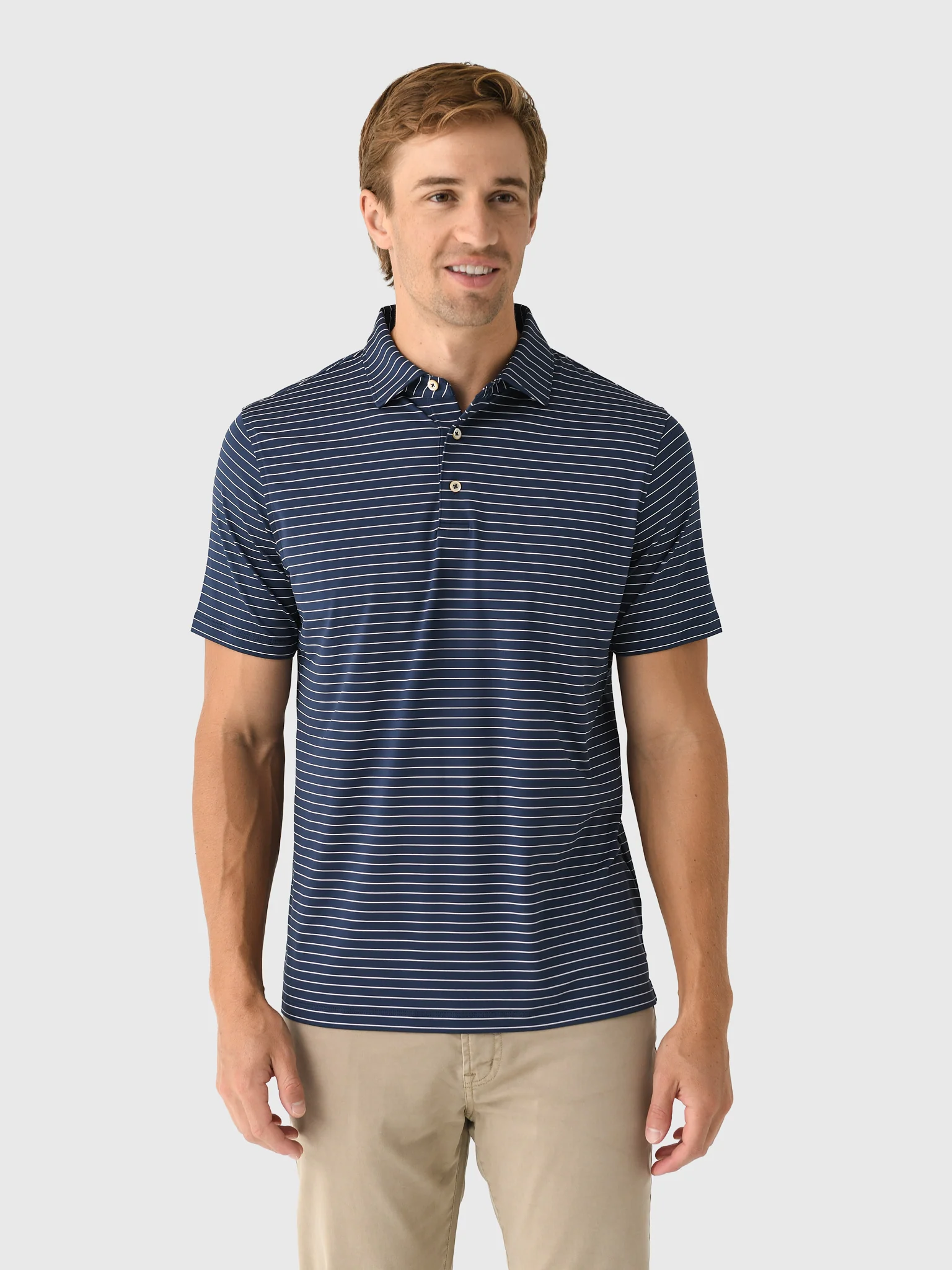 Sun Day Red Men's Heritage Stripe Polo - Image 6