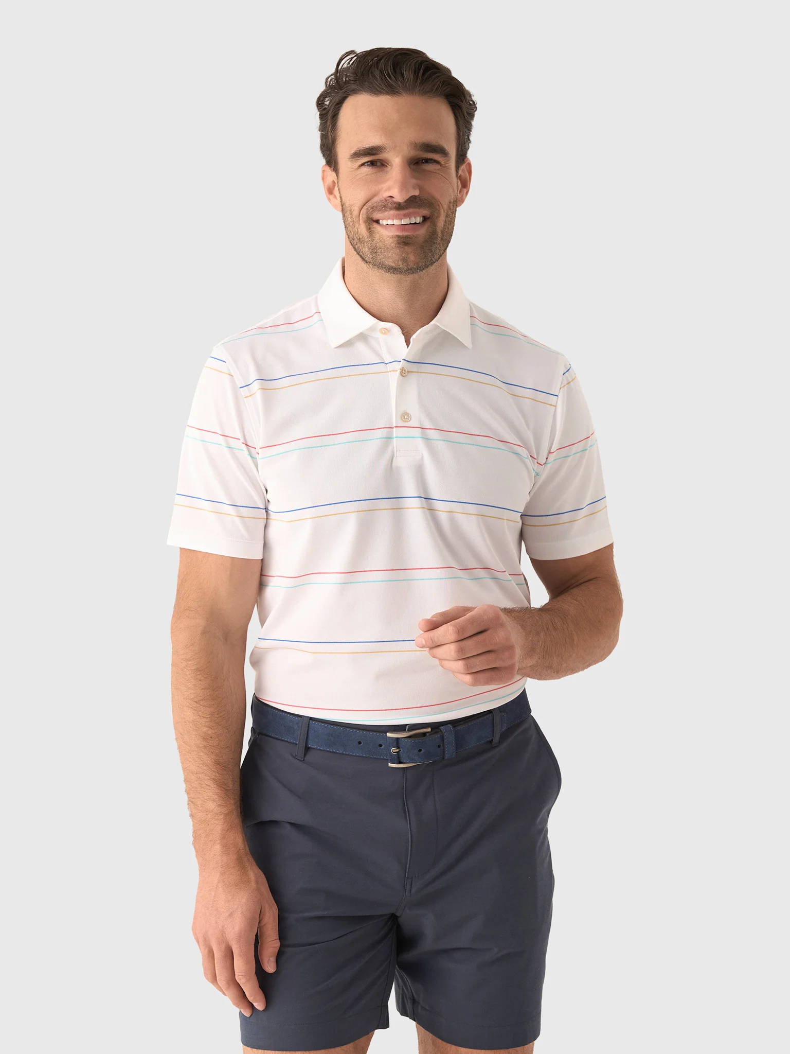Sun Day Red Men's Heritage Jupiter Stripe Polo - Image 7