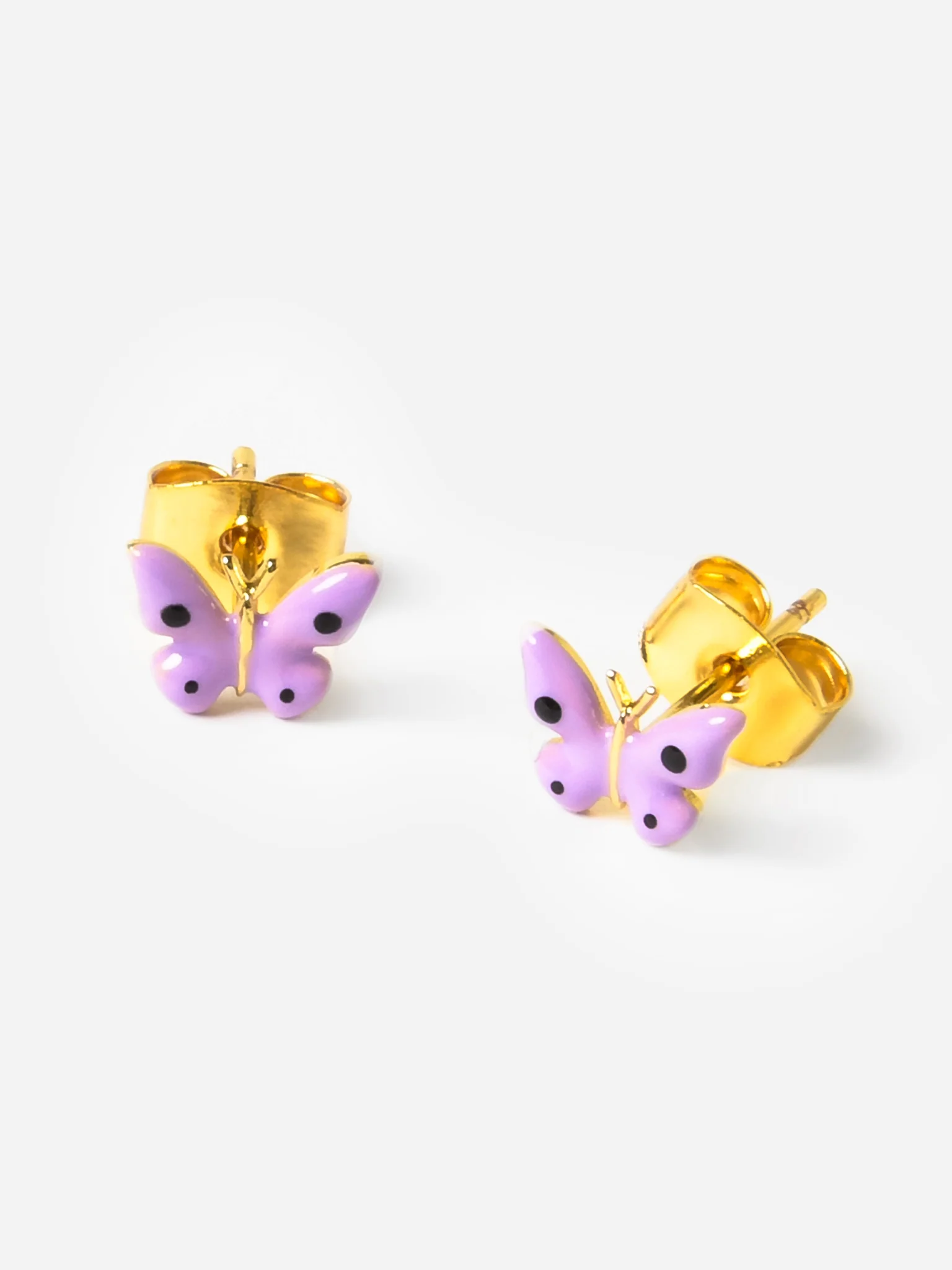 TAI Enamel Butterfly Stud Earrings - Image 3