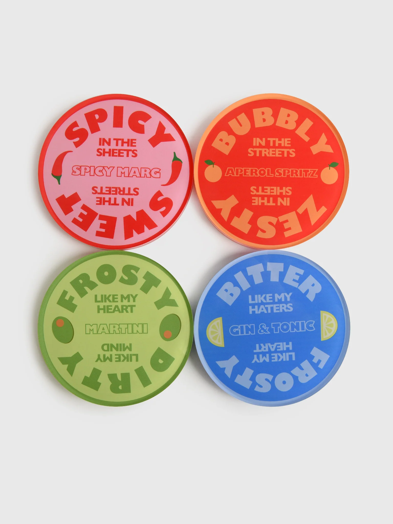 Tart By Taylor Drinks On Me Set of 4 Coasters - Image 3