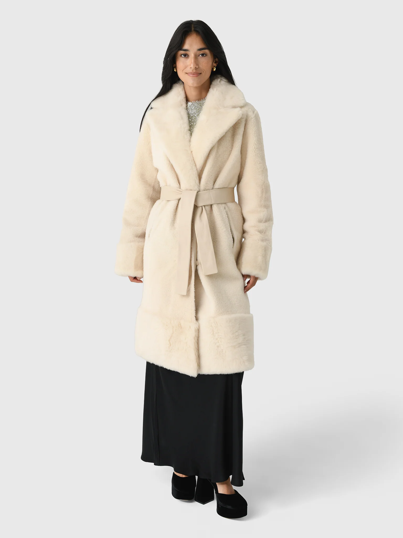 Utzon Women's Claira Shearling Coat