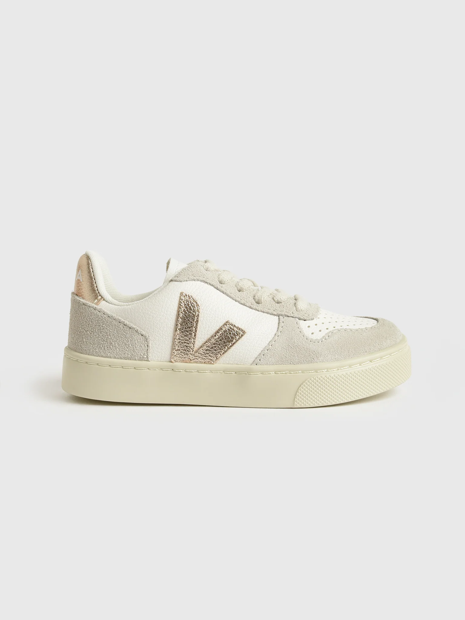 VEJA Kids' Small V-10 Leather Sneaker - Image 3