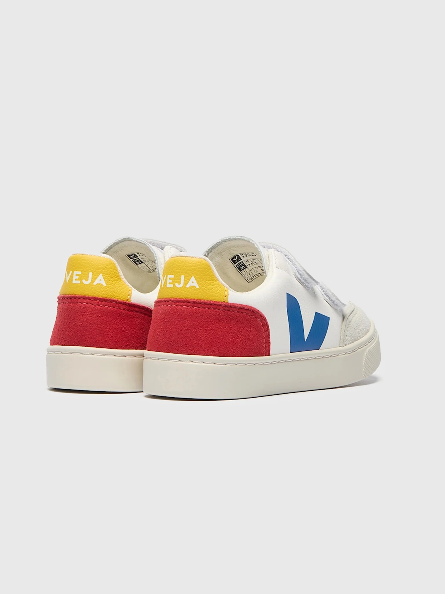 VEJA Kids' Small V-12 Leather Sneaker - Image 3