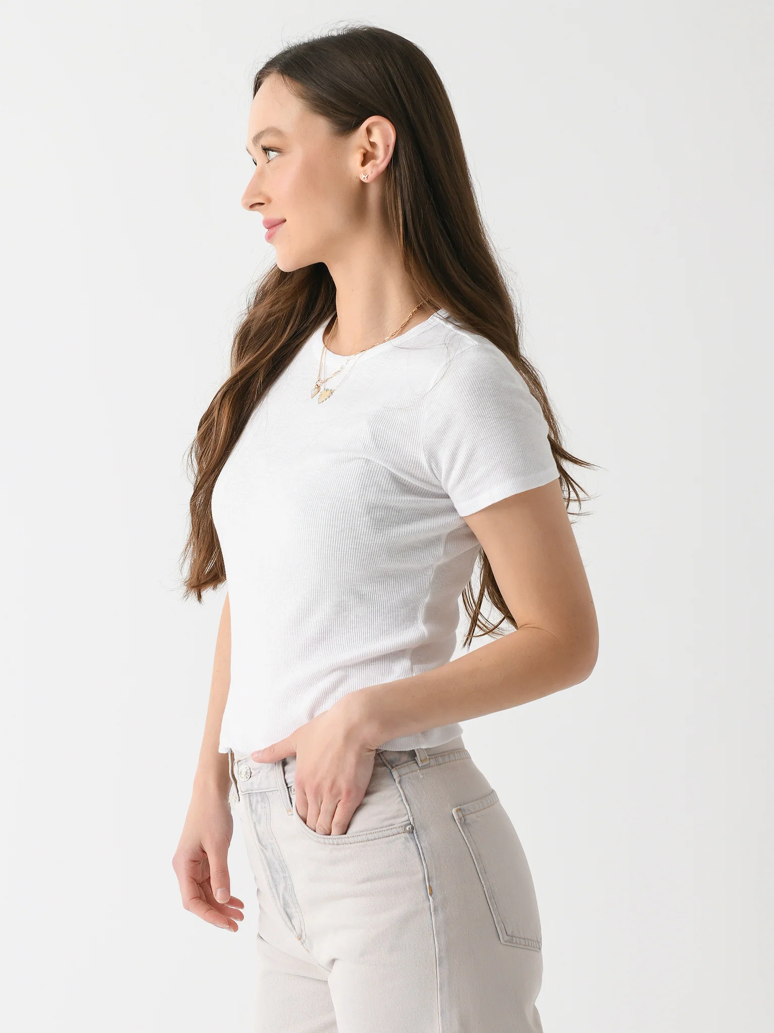 Velvet Women's Brenny Ribbed Tee - Image 3