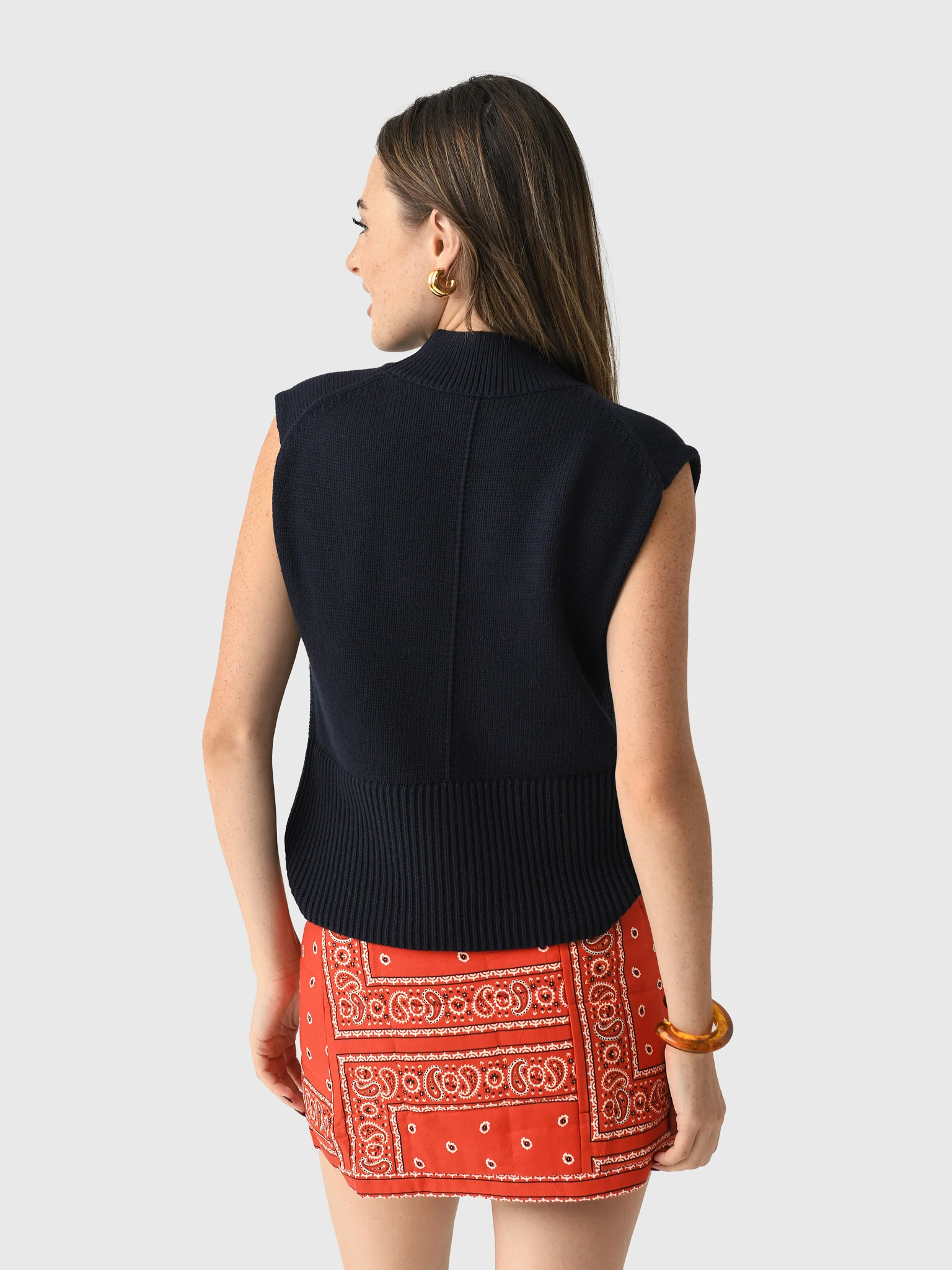 Velvet Women's Electra Cotton Cashmere Sweater Vest - Image 4
