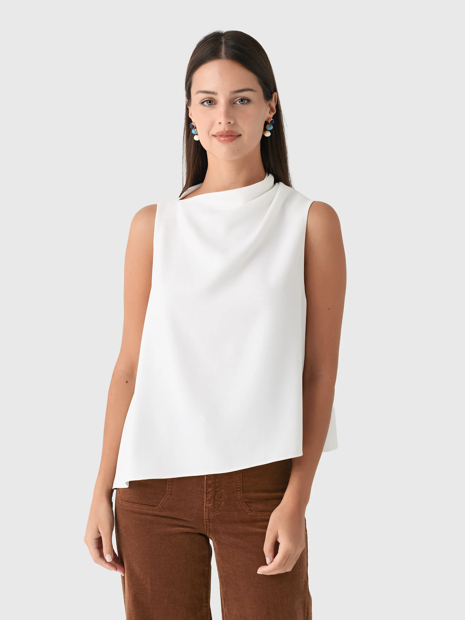 Vince Women's A-Line Asymmetrical Draped Top