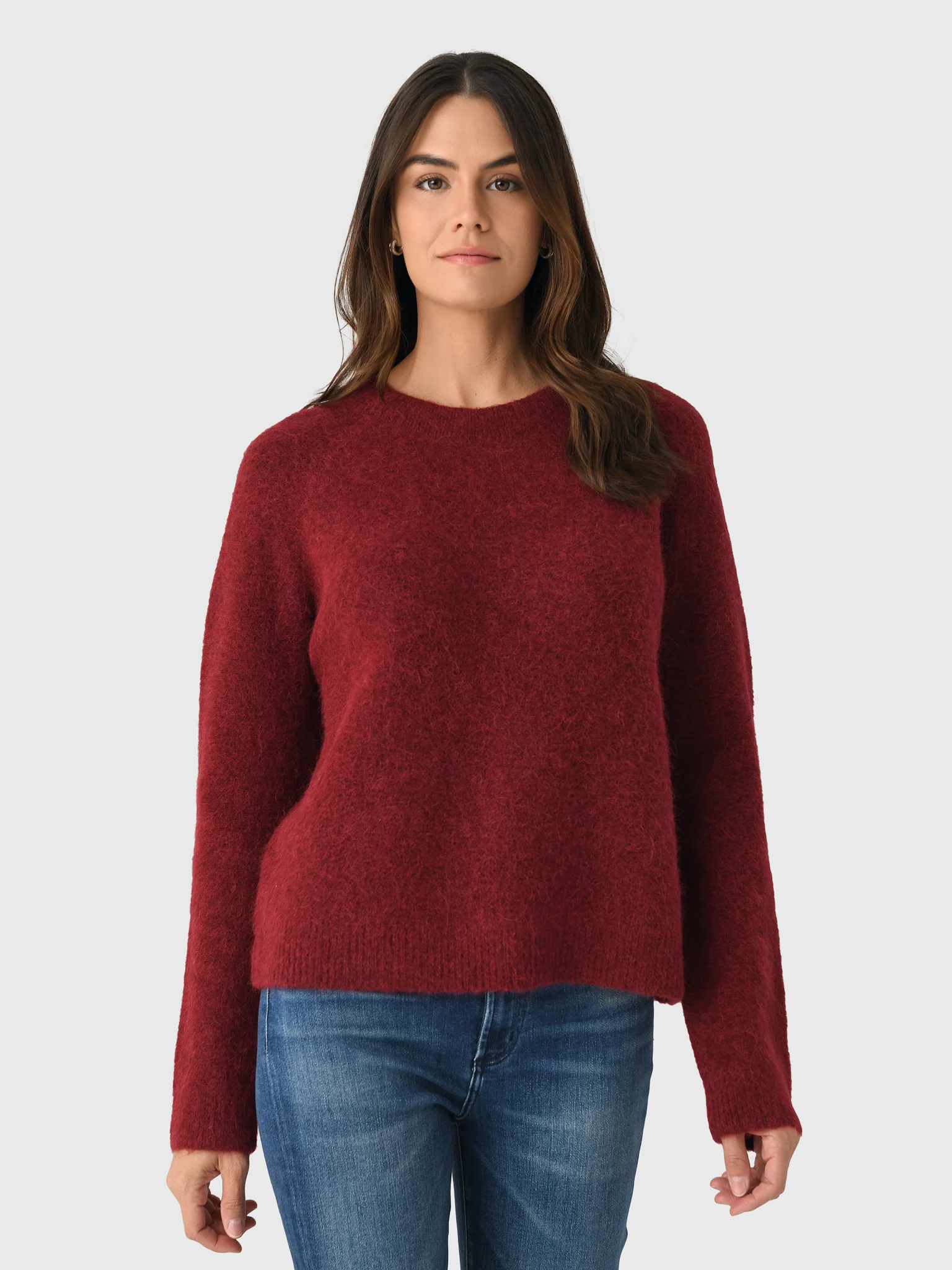Vince Women's Brushed Alpaca-Blend Crew Neck Sweater