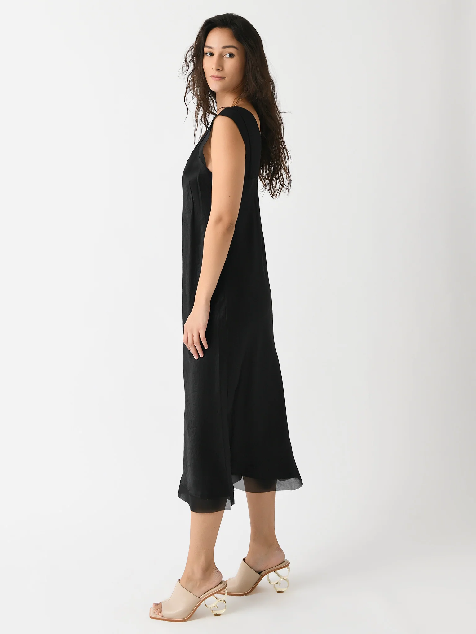 Vince Women's Chiffon-Layered Satin Slip Dress - Image 2