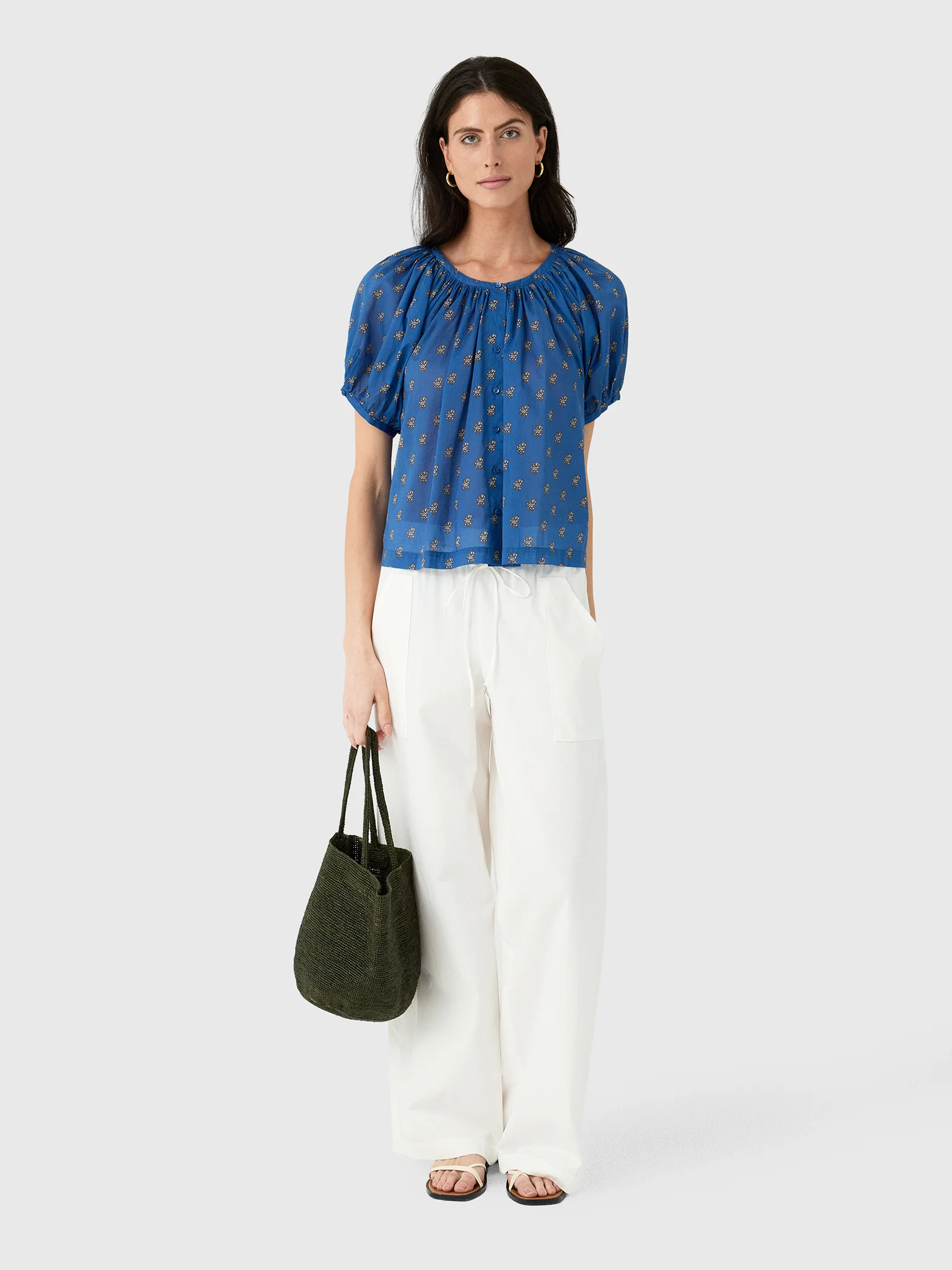 Vince Women's Cotton Double-Waist Drawstring Pant - Image 2