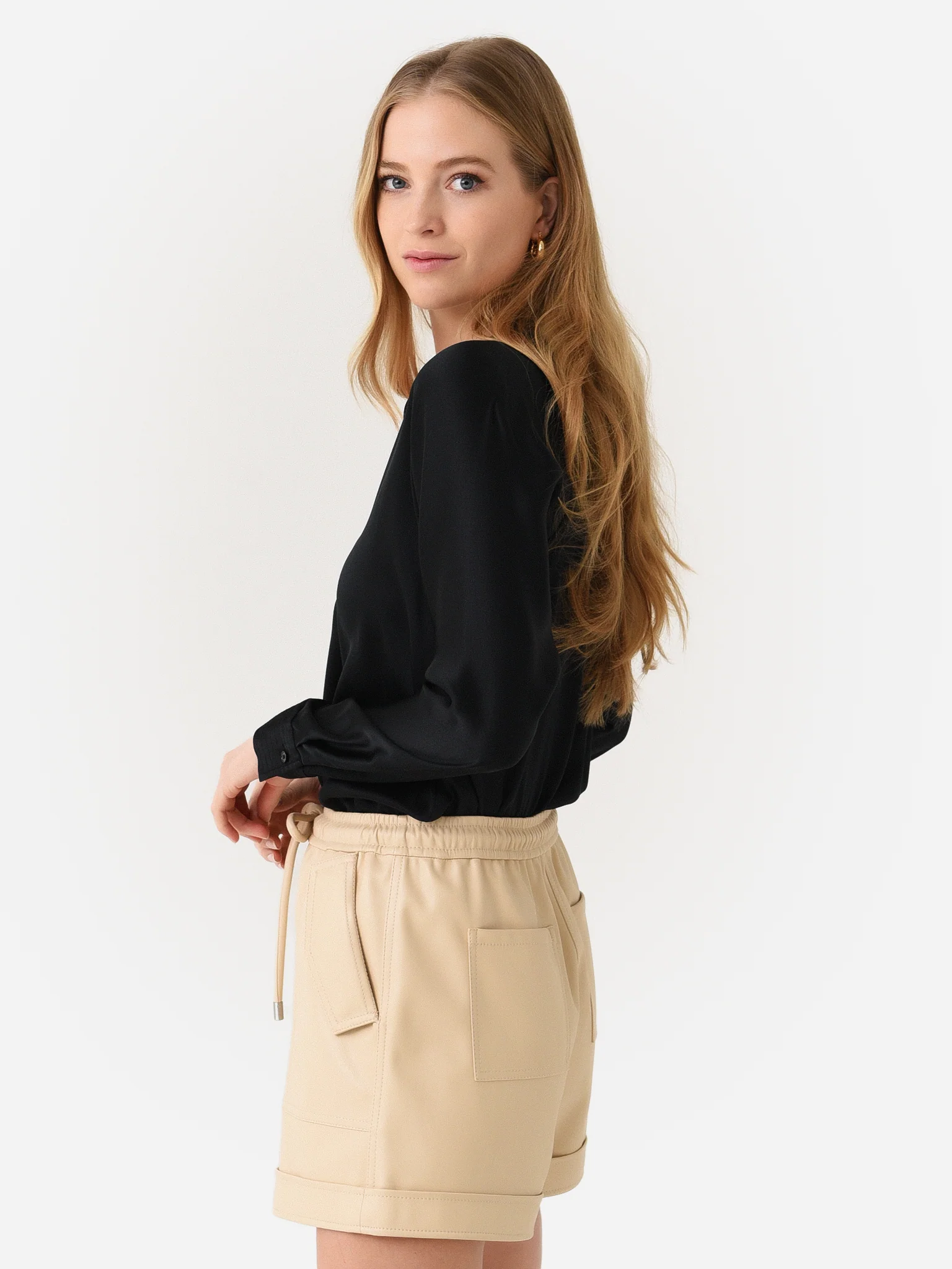 Vince Women's Satin Band Collar Blouse - Image 4