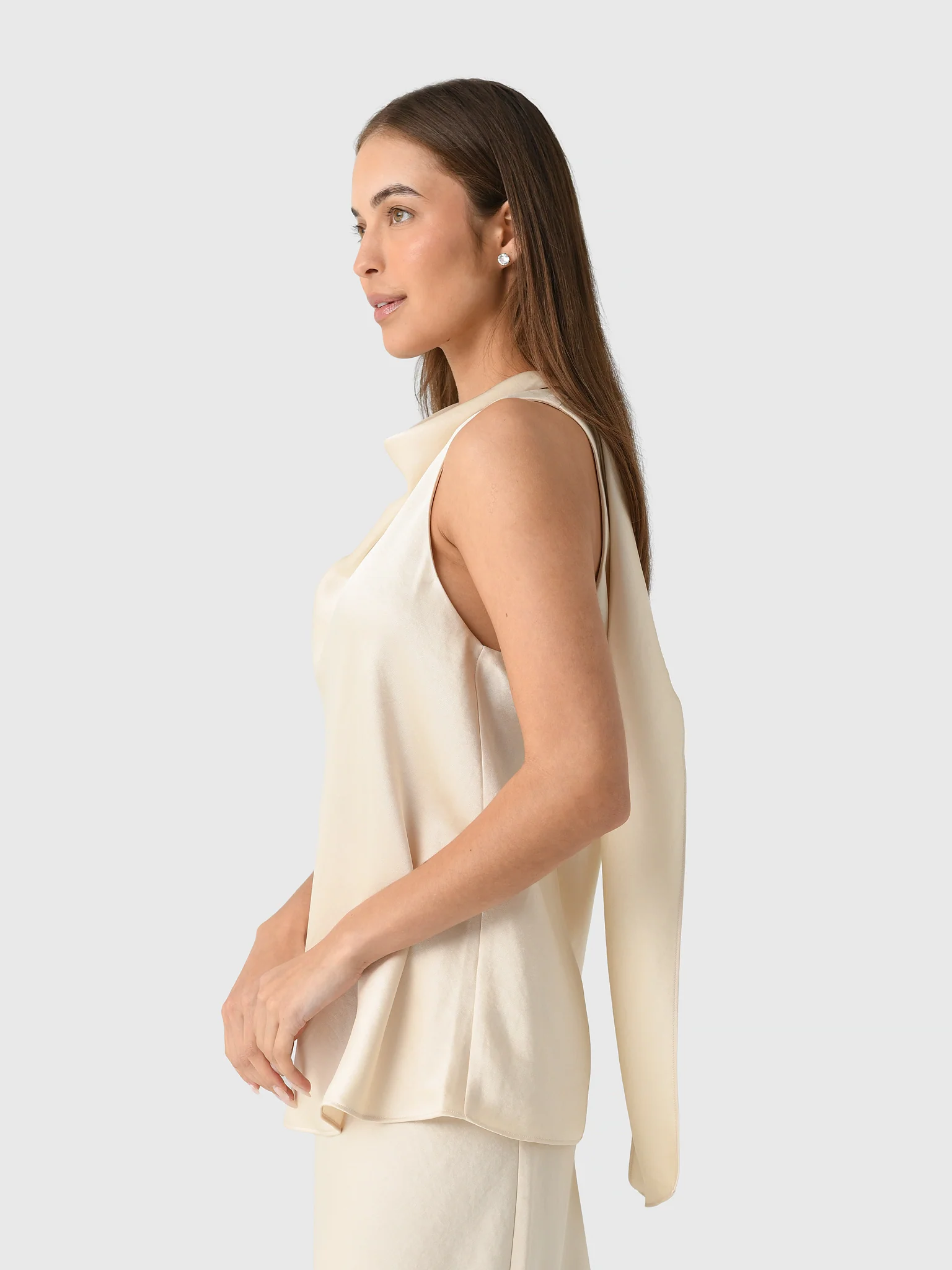 Vince Women's Satin Scarf Top - Image 3