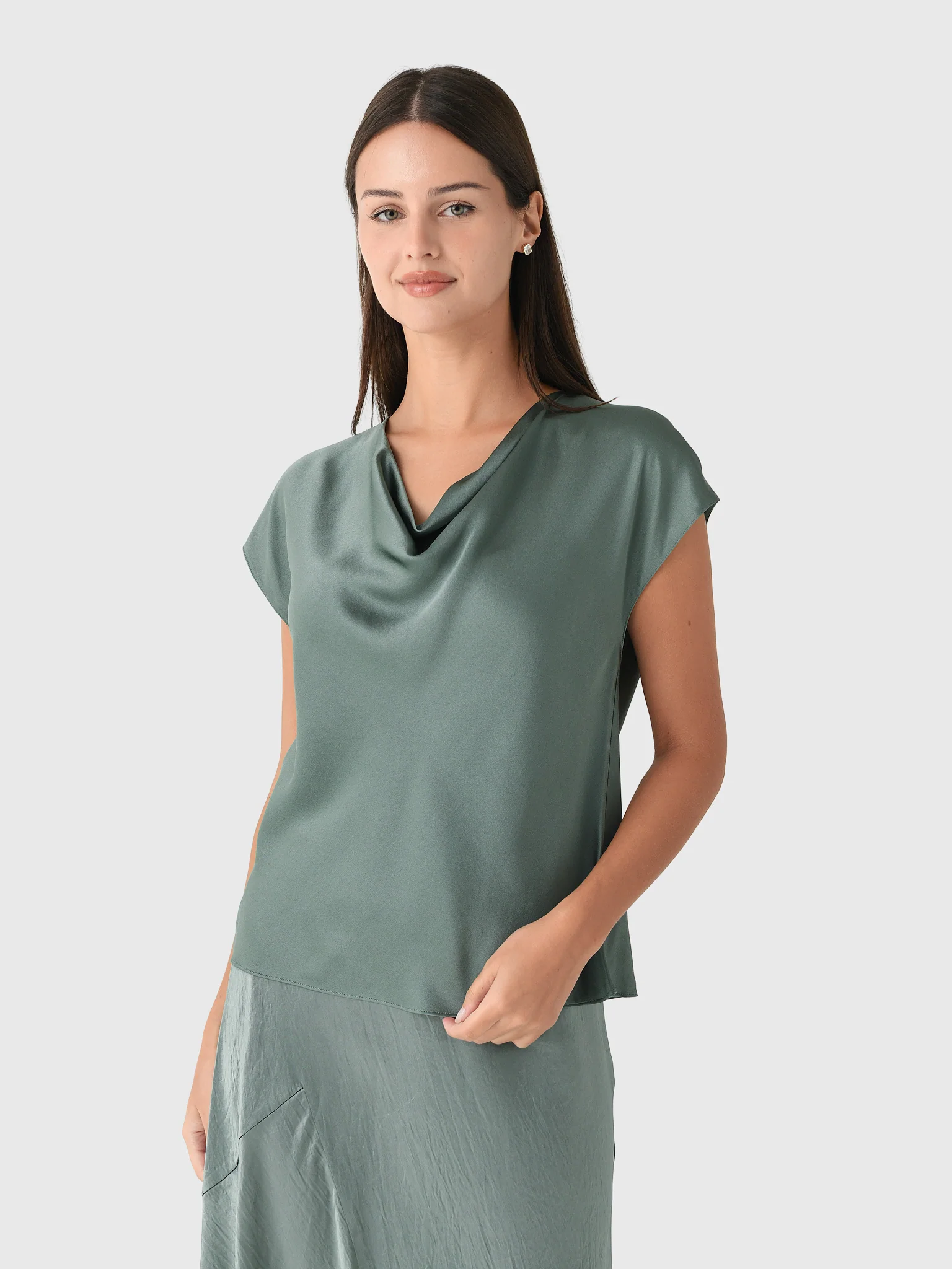 Vince Women's Silk Cowl-Neck Blouse