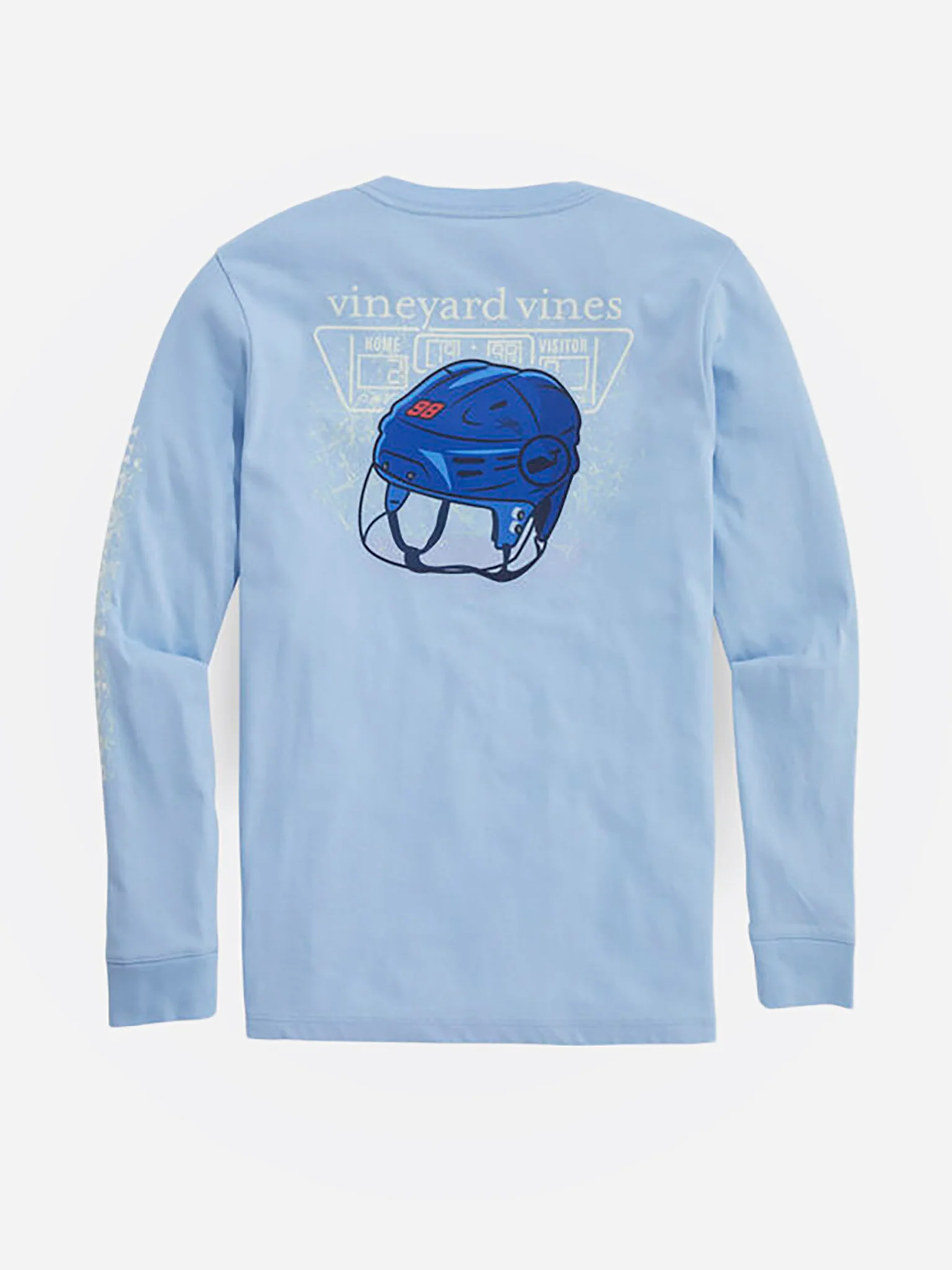 Vineyard Vines Boys' Glow-In-The-Dark Hockey Helmet Long Sleeve Pocket Tee - Image 2