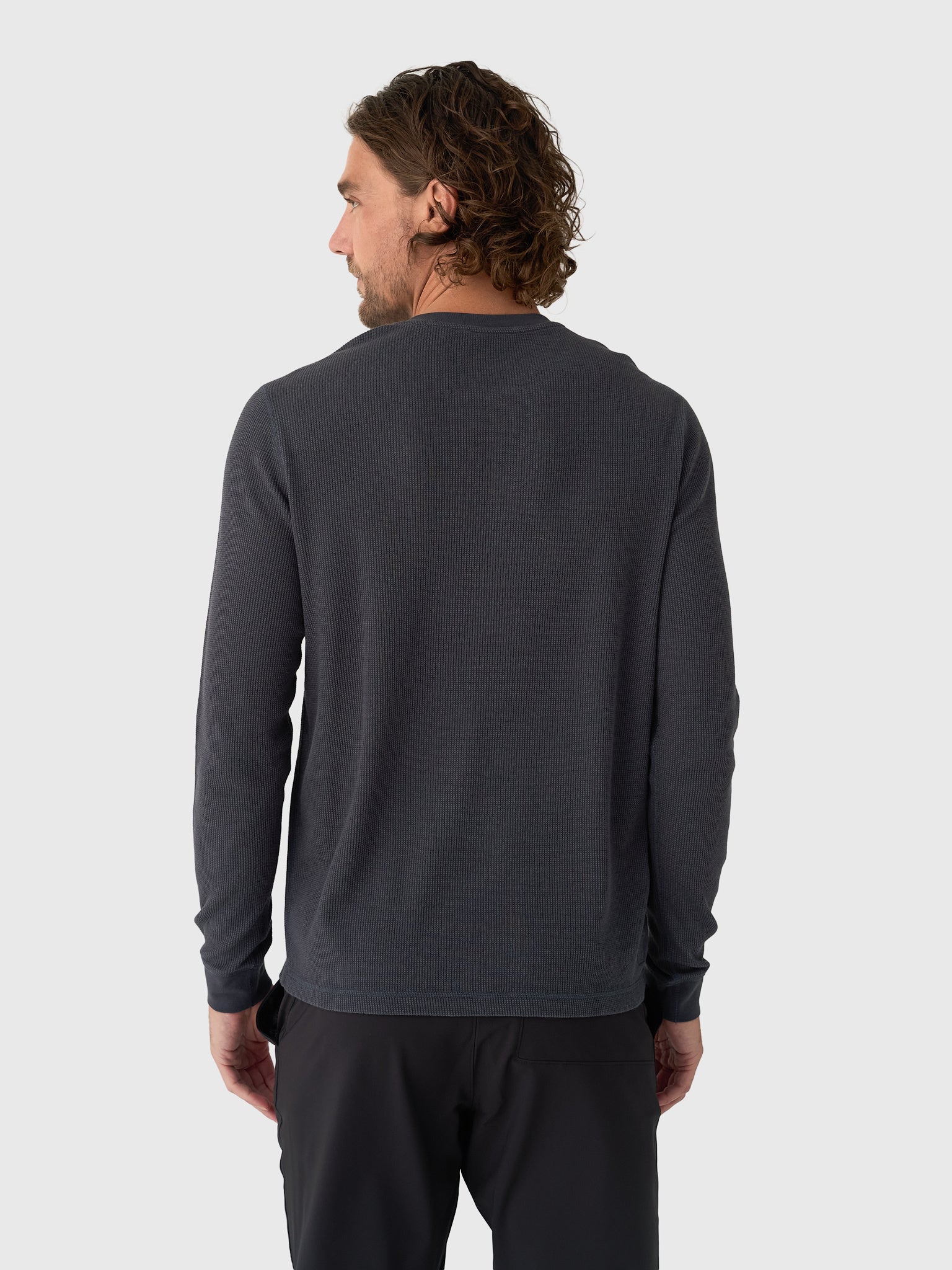 Vuori Men's Long Sleeve Waffle Henley - Image 3