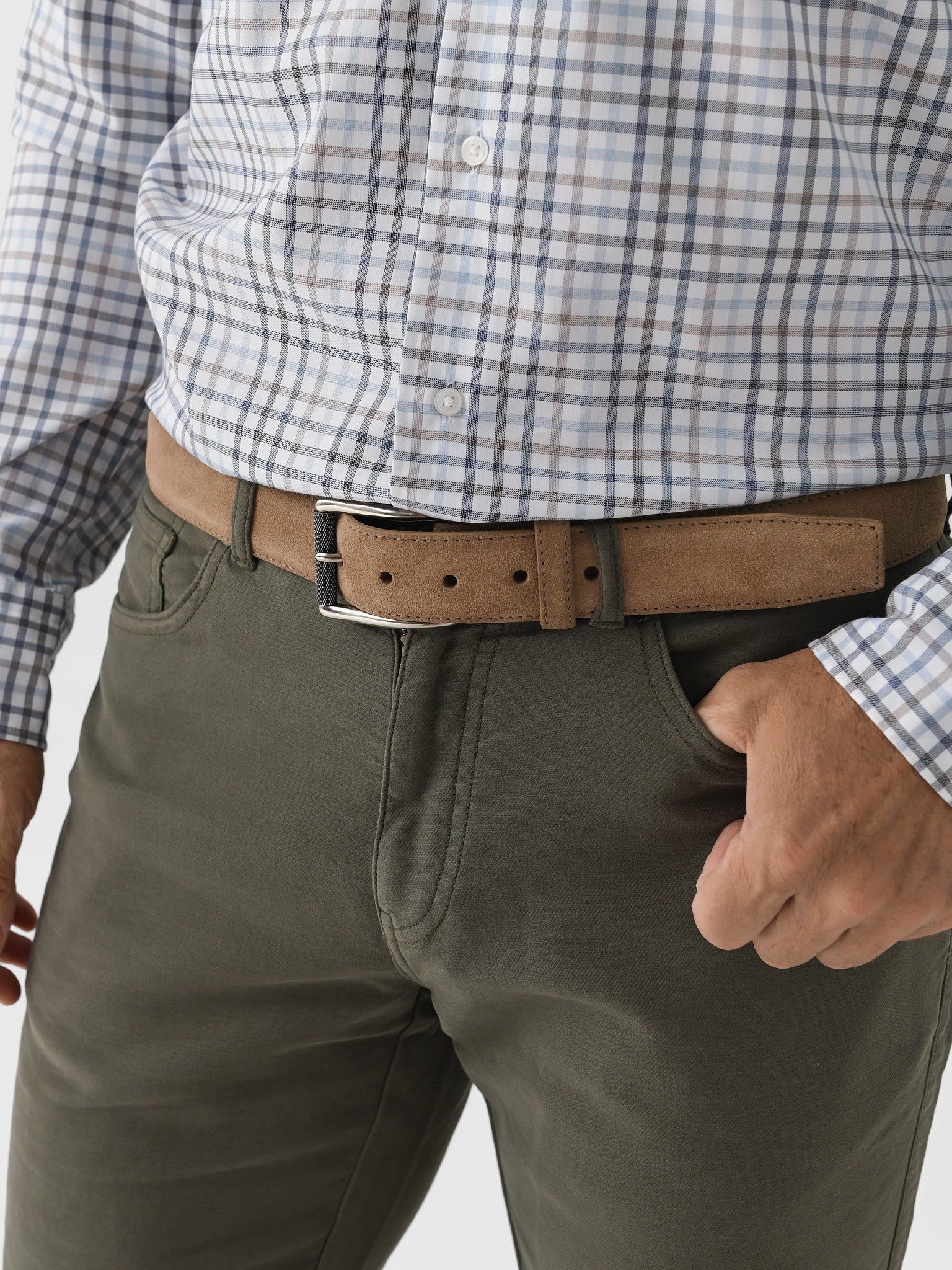 W. Kleinberg Men's Suede Calf Belt - Image 2