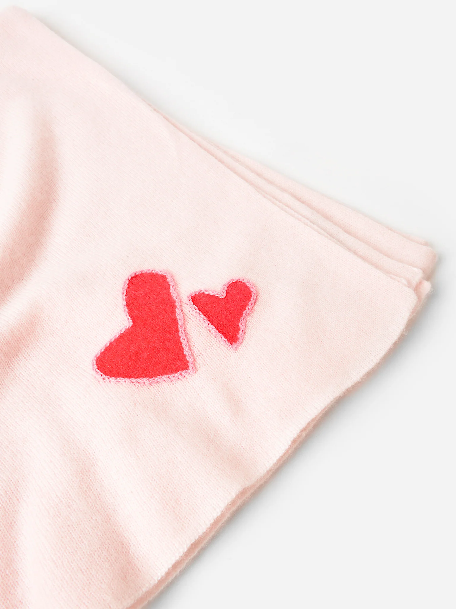 White + Warren Cashmere Embroidered Heart Travel Wrap - Image 2