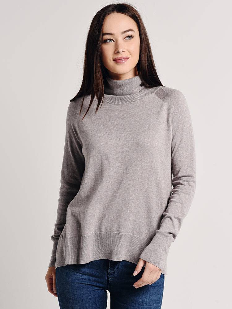 White+Warren Raglan Standneck Sweater - Image 2