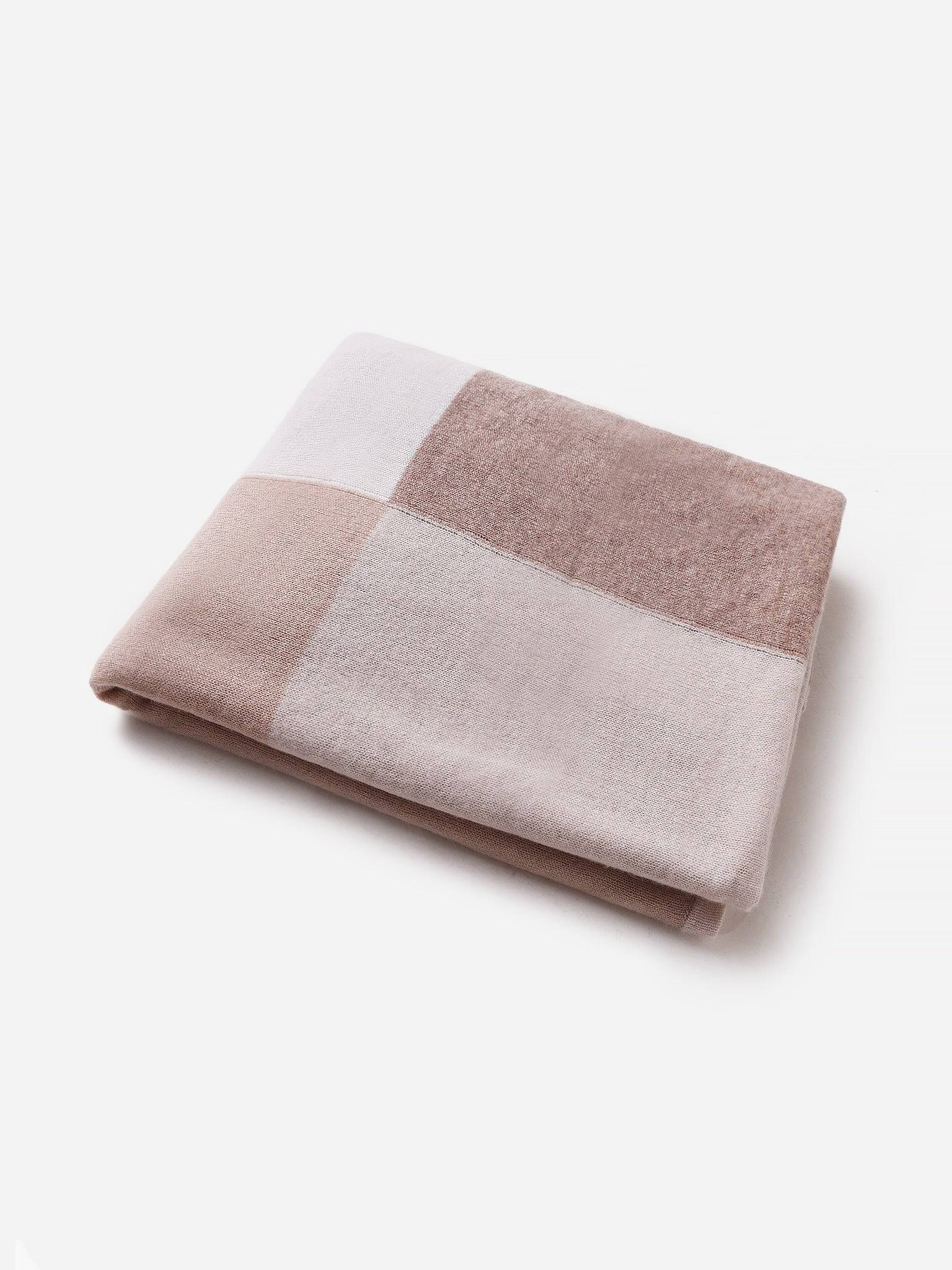 White + Warren Women's Cashmere Color Block Blanket