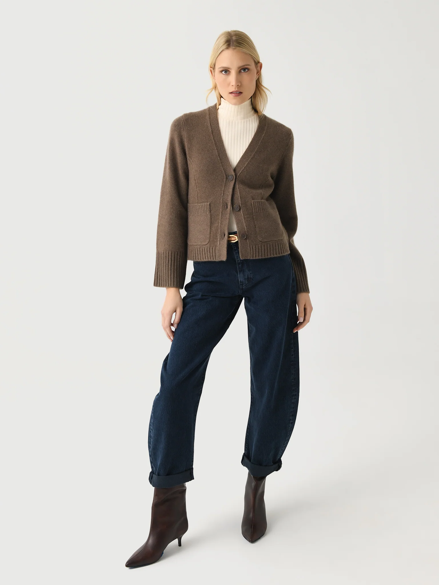 White + Warren Women's Cashmere Luxe Waisted Cardigan - Image 2