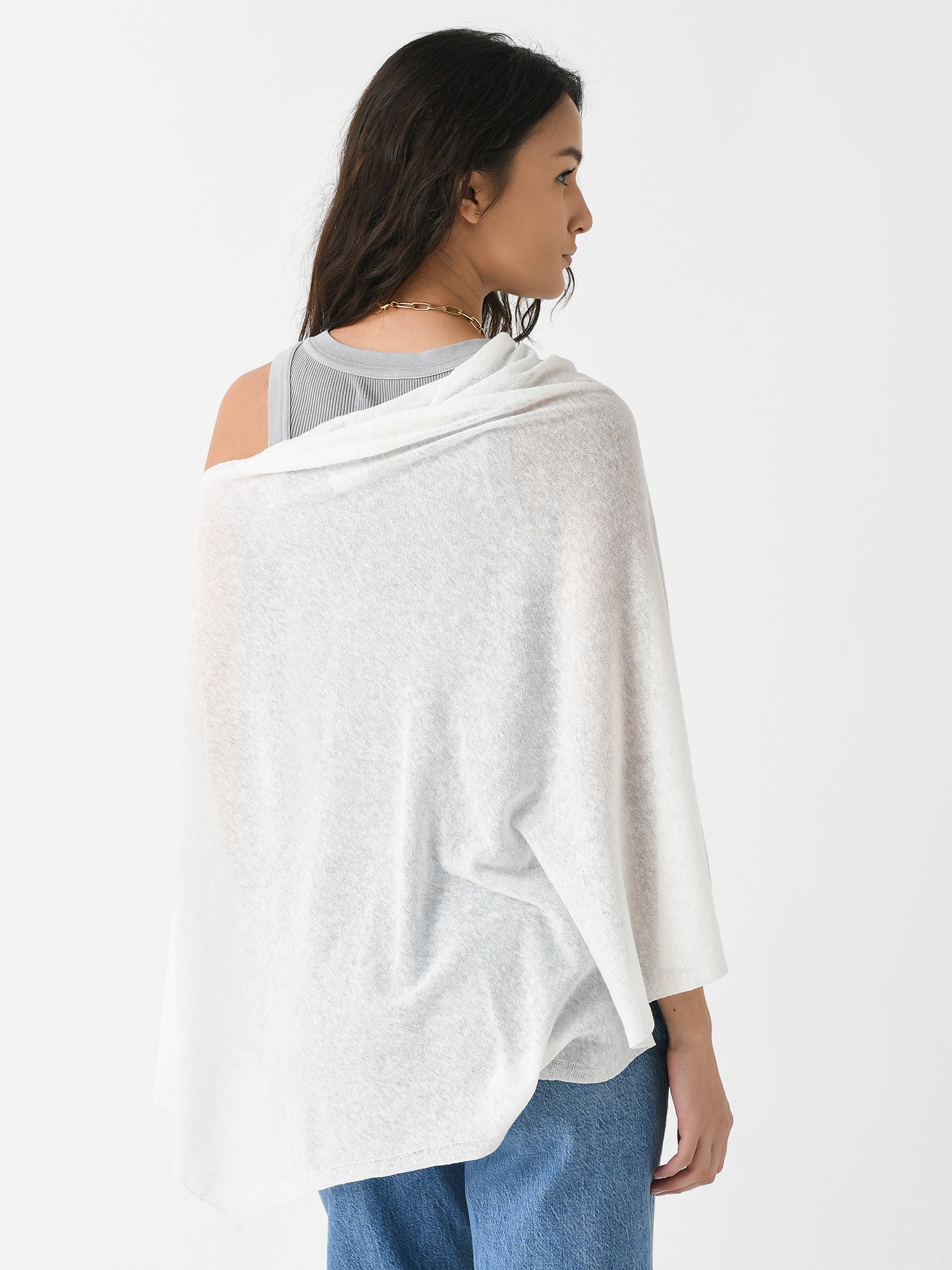 White + Warren Women's Linen Blend Two Way Topper - Image 4